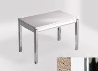 Logo Table mensa ext 100x60 - plateau perla diana - pieds chrome - ceinture en bois laque blanc 2320_perla-diana_chrome_bl-blanc