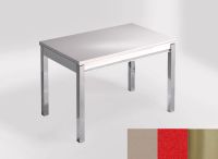Logo Table mensa ext 110x70 - plateau unsui - pieds inox - ceinture en bois laque rouge 2321_unsui_inox_bl-rouge