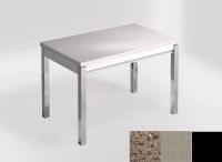 Logo Table mensa ext 100x60 - plateau beige daphne - pieds noir - ceinture en bois laque inox 2320_beige-daphne_noir_bl-inox