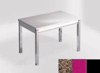 Logo Table mensa ext 100x60 - plateau brazilian brown - pieds noir - ceinture en bois laque magenta energ 2320_brazilian-brown_noir_b