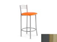 Logo Tabouret cam�lia 63 - assise en vinyltech noir - pieds inox 2652_vt-noir_inox