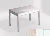 Logo Table mensa 110x70 extension m�lamin� - plateau stellar blanco - pieds blanc - ceinture en bois laqu 2332_stellar-blanco_blanc_b
