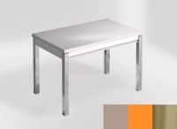 Logo Table mensa ext 110x70 - plateau unsui - pieds inox - ceinture en bois laque orange 2321_unsui_inox_bl-orange