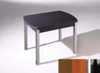 Logo Table hercule ext. 130x80 - plateau noyer - pieds chrome - ceinture en polymere cerisier 2904_noyer_chrome_pl-cerisier