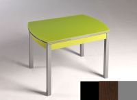 Logo Table hercule 115x75 - plateau noir - pieds argent - ceinture en bois laque wengue 1992_noir_argent_bl-wengue