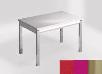 Logo Table mensa ext 110x70 - plateau stellar eros - pieds inox - ceinture en bois laque magenta energy 2321_stellar-eros_inox_bl-mag