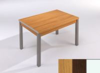 Logo Table mensa ext 135x80 - plateau chene - pieds blanc - ceinture en polymere wengue 2044_chene_blanc_pl-wengue