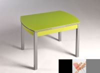 Logo Table hercule 115x75 - plateau noir - pieds argent - ceinture en bois laque mh tostado 02 1992_noir_argent_bl-mh-tostado-02