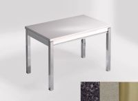Logo Table mensa ext 100x60 - plateau ebony  pearl - pieds inox - ceinture en bois laque inox 2320_ebony--pearl_inox_bl-inox