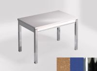 Logo Table mensa ext 100x60 - plateau beige olimpo - pieds chrome - ceinture en bois laque bleu enjoy 2320_beige-olimpo_chrome_bl-ble
