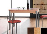 Logo Table mensa ext 120x80 - plateau wengue - pieds noir - ceinture en bois laque chene 3461_wengue_noir_bl-chene