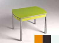 Logo Table hercule 130x80 - plateau orange - pieds blanc - ceinture en bois laque noir 2000_orange_blanc_bl-noir