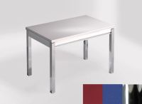 Logo Table mensa ext 110x70 - plateau koan - pieds chrome - ceinture en bois laque bleu enjoy 2321_koan_chrome_bl-bleu-enjoy