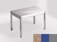 Logo Table mensa 110x70 extension m�lamin� - plateau verde ugarit - pieds argent - ceinture en bois laque 2332_verde-ugarit_argent_bl