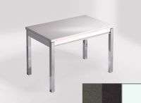 Logo Table mensa 110x70 extension m�lamin� - plateau amazon - pieds blanc - ceinture en bois laque noir 2332_amazon_blanc_bl-noir