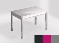Logo Table mensa ext 100x60 - plateau negro magma - pieds argent - ceinture en bois laque magenta energy 2320_negro-magma_argent_bl-m