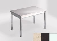 Logo Table mensa 100x60 extension melamin� - plateau blanco capri - pieds blanc - ceinture en bois laque  2331_blanco-capri_blanc_bl-