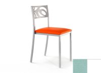 Logo Chaise an�mone - assise en vinyltech vert gris - pieds blanc 2631_vt-vert-gris_blanc