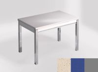 Logo Table mensa 110x70 extension m�lamin� - plateau blanco capri - pieds argent - ceinture en bois laque 2332_blanco-capri_argent_bl