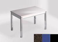 Logo Table mensa 110x70 extension m�lamin� - plateau marron jupiter - pieds noir - ceinture en bois laque 2332_marron-jupiter_noir_bl