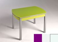 Logo Table hercule 105x60 - plateau magenta - pieds blanc - ceinture en bois laque blanc 1989_magenta_blanc_bl-blanc
