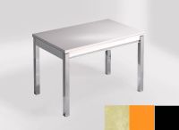Logo Table mensa ext 100x60 - plateau tigris sand - pieds noir - ceinture en bois laque orange cool 2320_tigris-sand_noir_bl-orange-c