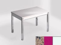 Logo Table mensa ext 100x60 - plateau azul ugarit - pieds blanc - ceinture en bois laque magenta energy 2320_azul-ugarit_blanc_bl-mag