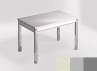 Logo Table mensa ext 100x60 - plateau yukon - pieds argent - ceinture en bois laque argent 2320_yukon_argent_bl-argent