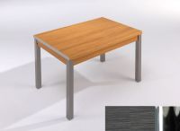 Logo Table mensa ext 135x80 - plateau cendre - pieds chrome - ceinture en polymere cendre 2044_cendre_chrome_pl-cendre