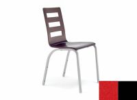 Logo Chaise edelweiss - assise en laque rouge - pieds noir 1907_la-rouge_noir