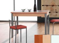 Logo Table mensa ext 110x70 - plateau cerisier - pieds blanc - ceinture en bois laque hetre 2039_cerisier_blanc_bl-hetre