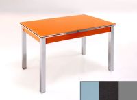 Logo Table mensa ext 135x80 - plateau gris - pieds argent - ceinture en bois laque noir 2045_gris_argent_bl-noir