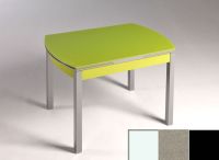 Logo Table hercule 130x80 - plateau blanc - pieds noir - ceinture en bois laque inox 2000_blanc_noir_bl-inox