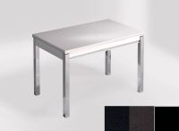 Logo Table mensa 110x70 extension m�lamin� - plateau negro anubis - pieds noir - ceinture en bois laque n 2332_negro-anubis_noir_bl-n