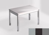 Logo Table mensa ext 110x70 - plateau khenso - pieds argent - ceinture en bois laque noir 2321_khenso_argent_bl-noir