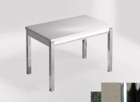 Logo Table mensa 110x70 extension mlamin - plateau green river - pieds chrome - ceinture en bois laque  2332_green-river_chrome_bl-