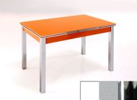 Logo Table mensa ext 100x60 - plateau extra white - pieds chrome - ceinture en bois laque argent 2035_extra-white_chrome_bl-argent