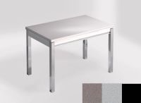 Logo Table mensa ext 100x60 - plateau gris expo - pieds noir - ceinture en bois laque argent 2320_gris-expo_noir_bl-argent