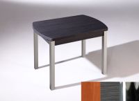 Logo Table hercule ext. 130x80 - plateau cerisier - pieds chrome - ceinture en polymere cendre 2904_cerisier_chrome_pl-cendre