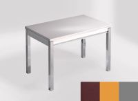 Logo Table mensa ext 110x70 - plateau satori - pieds argent - ceinture en bois laque jaune dream 2321_satori_argent_bl-jaune-dream