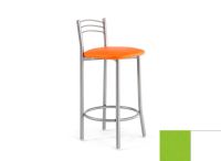 Logo Tabouret cam�lia 63 - assise en vinyltech vert - pieds blanc 2652_vt-vert_blanc