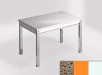 Logo Table mensa ext 110x70 - plateau beige daphne - pieds blanc - ceinture en bois laque orange 2321_beige-daphne_blanc_bl-orange