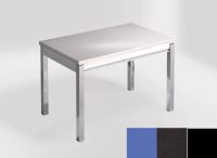 Logo Table mensa 110x70 extension m�lamin� - plateau azul enjoy - pieds noir - ceinture en bois laque noi 2332_azul-enjoy_noir_bl-noi
