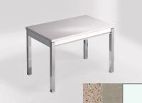 Logo Table mensa 110x70 extension m�lamin� - plateau perla diana - pieds blanc - ceinture en bois laque i 2332_perla-diana_blanc_bl-i