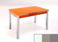 Logo Table mensa ext 110x70 - plateau blanc - pieds argent - ceinture en bois laque inox 2040_blanc_argent_bl-inox