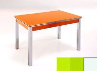 Logo Table mensa ext 100x50 - plateau vert - pieds blanc - ceinture en bois laque vert 2032_vert_blanc_bl-vert