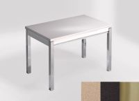 Logo Table mensa ext 100x60 - plateau creme minerva - pieds inox - ceinture en bois laque noir 2320_creme-minerva_inox_bl-noir