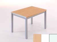 Logo Table saturne ext 80x80 - plateau hetre - pieds blanc - ceinture en metalique blanc 2785_hetre_blanc_mt-blanc