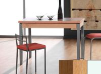 Logo Table mensa ext 120x80 - plateau noyer - pieds blanc - ceinture en bois laque chene 3461_noyer_blanc_bl-chene