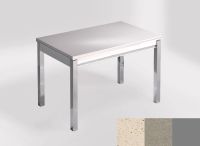 Logo Table mensa ext 100x60 - plateau blanco capri - pieds argent - ceinture en bois laque inox 2320_blanco-capri_argent_bl-inox